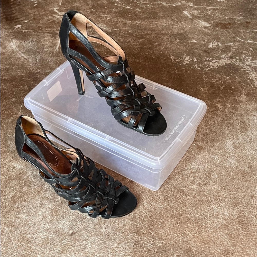 Corso Como Black Strappy Heels